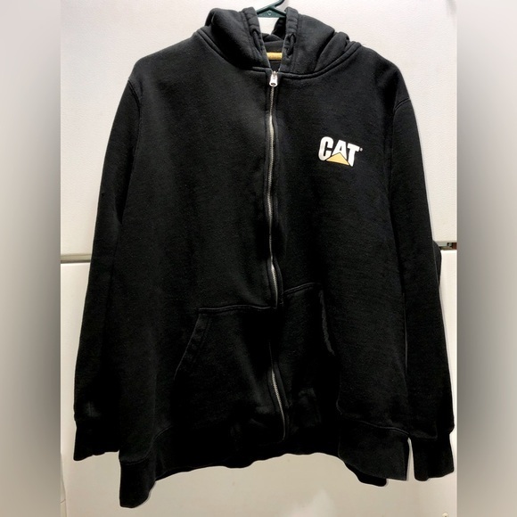 💫Caterpillar Trademark Banner Full Zip Up Hoodie - Picture 1 of 16
